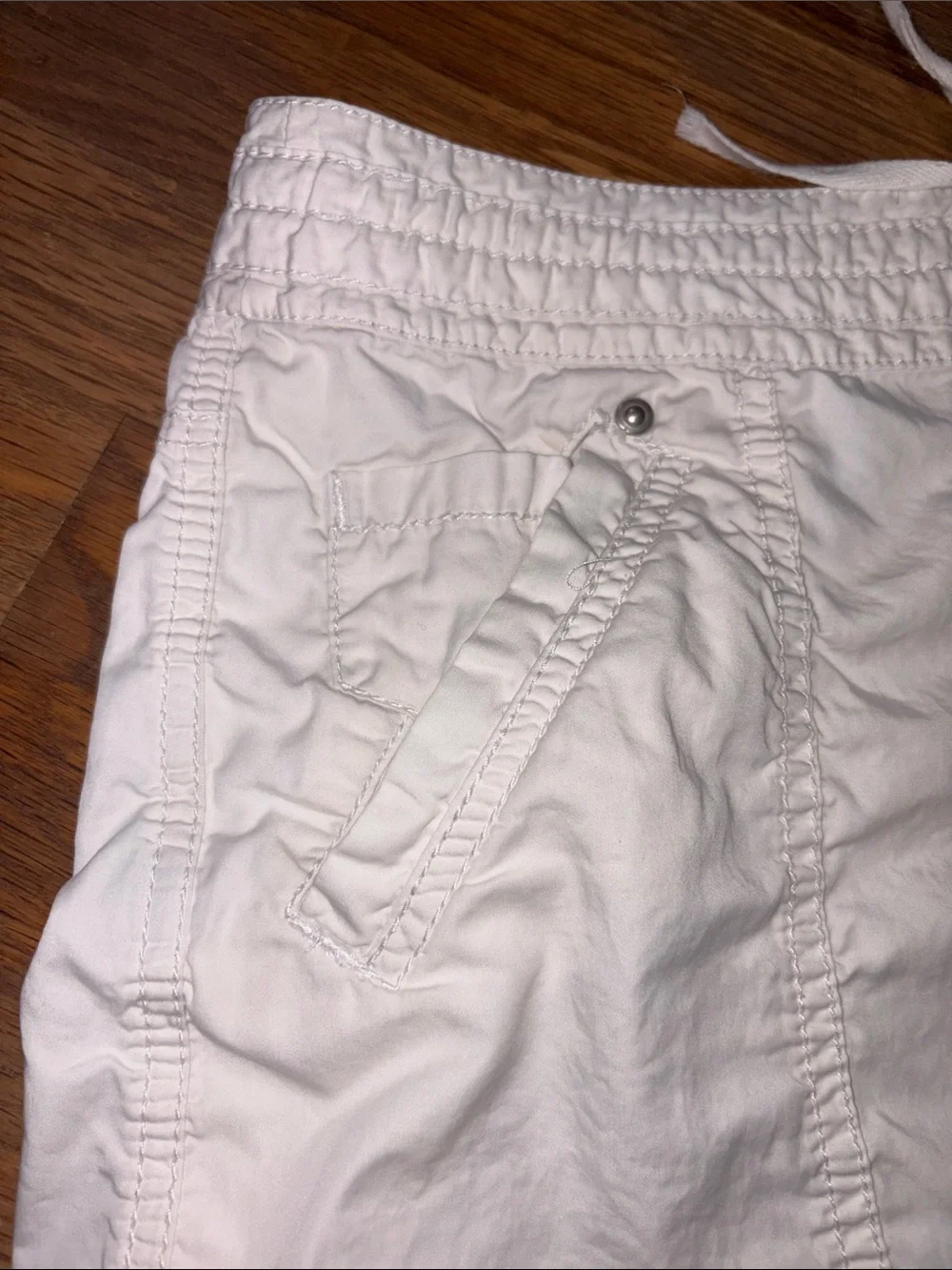 LOFT white cotton mini skirt